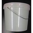 bucket white 20l + cover + metal handle