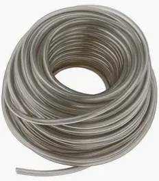 silicone slang 12/16mm grijs transparant /m
