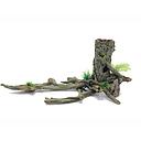deco root with plants 53x28x23cm